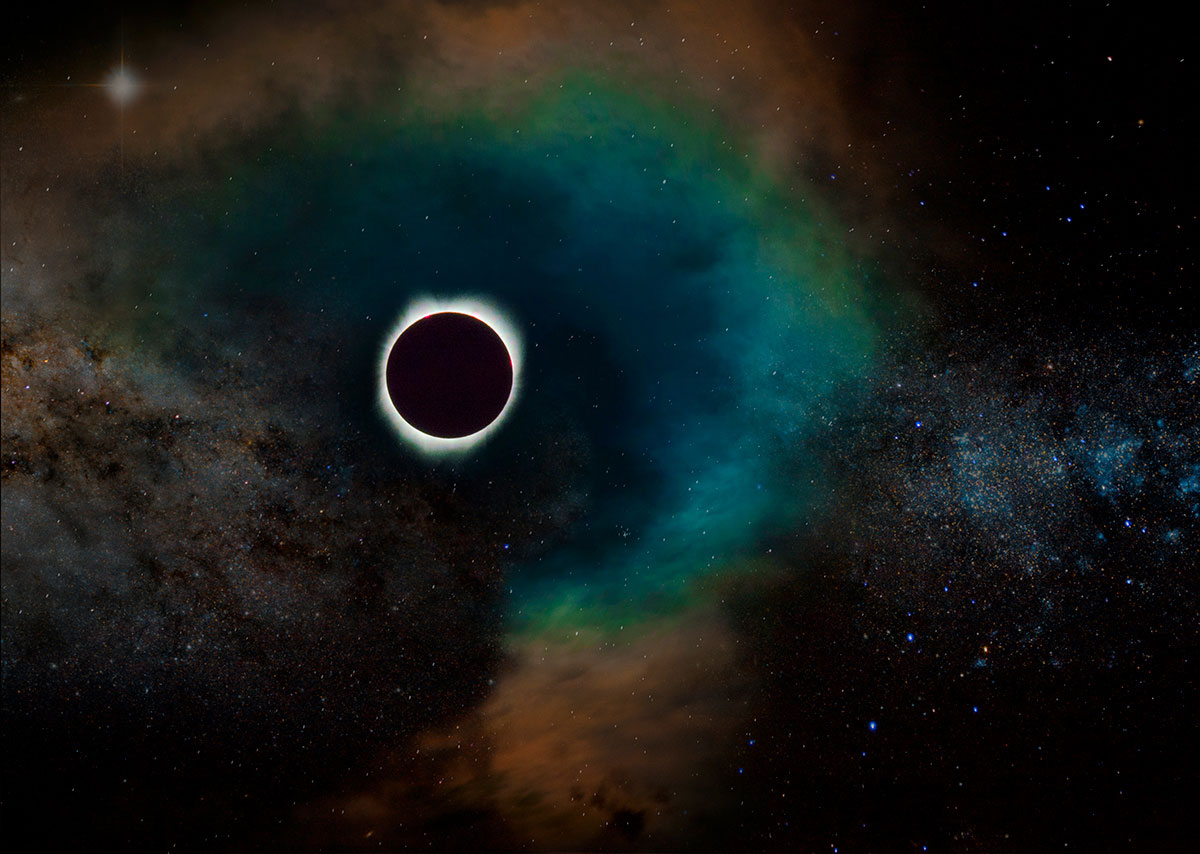 Solar Eclipse Composite Photo-Illustration